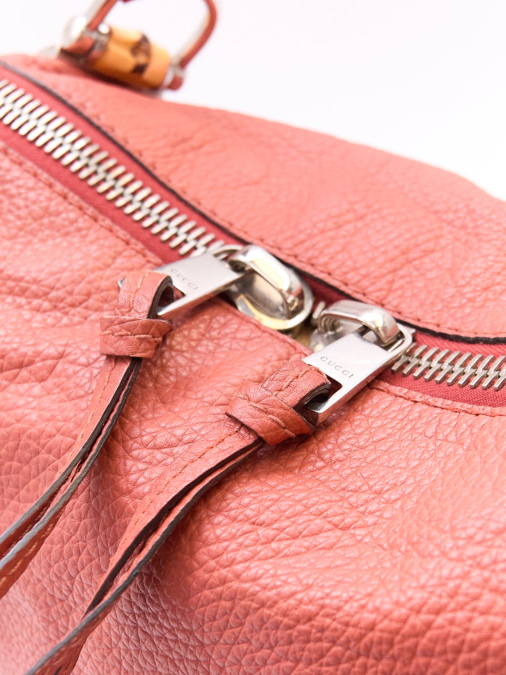 Gucci Orange Pebbled Leather Hobo Bag
