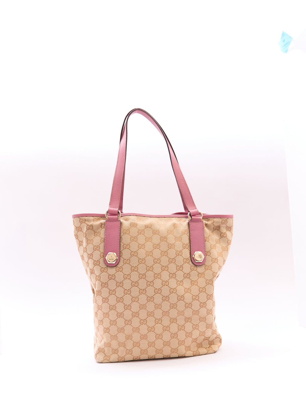 Gucci Beige Pink Monogram Tote