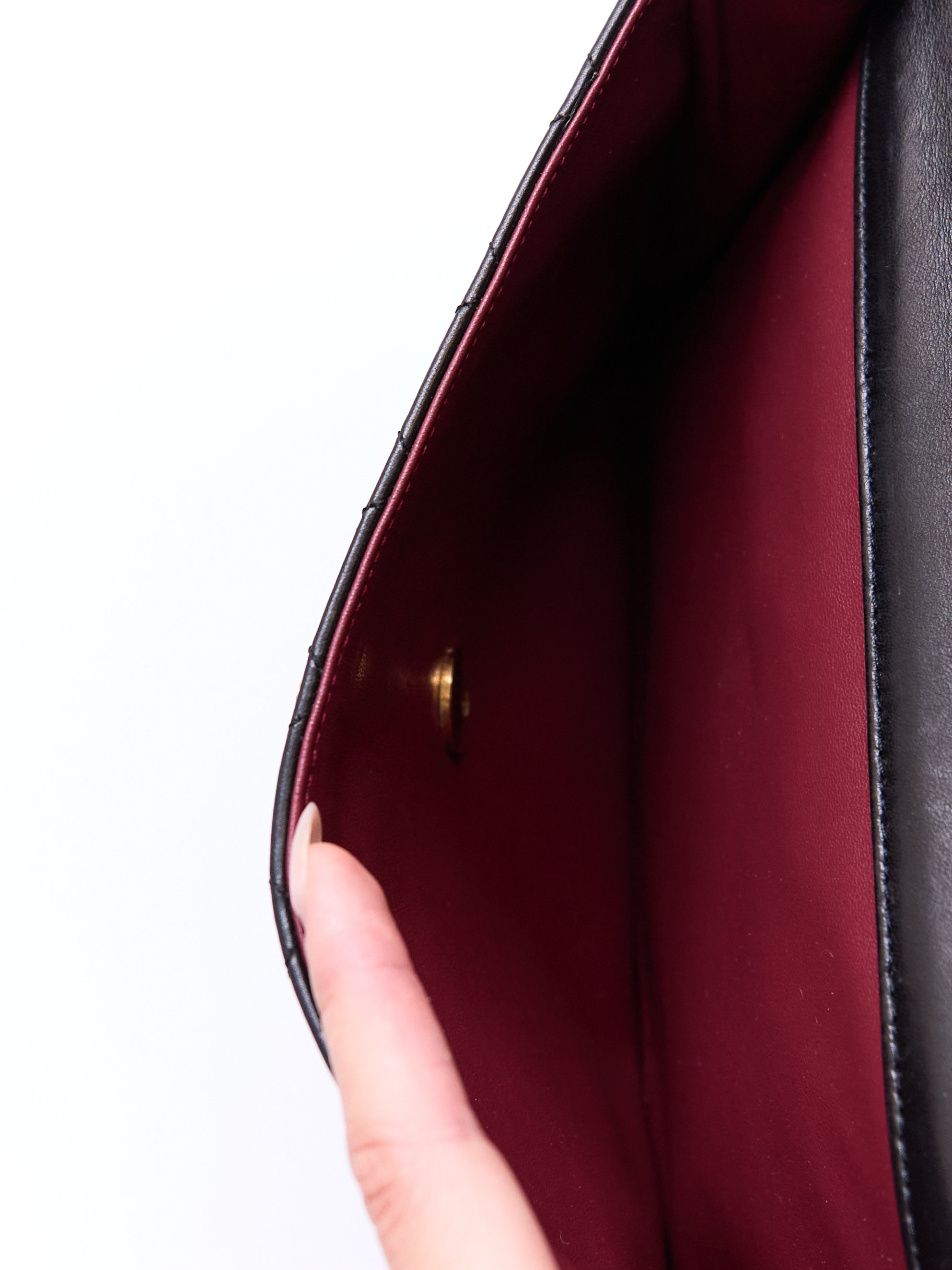 Chanel Black Double Flap Half Moon 24K Hardware
