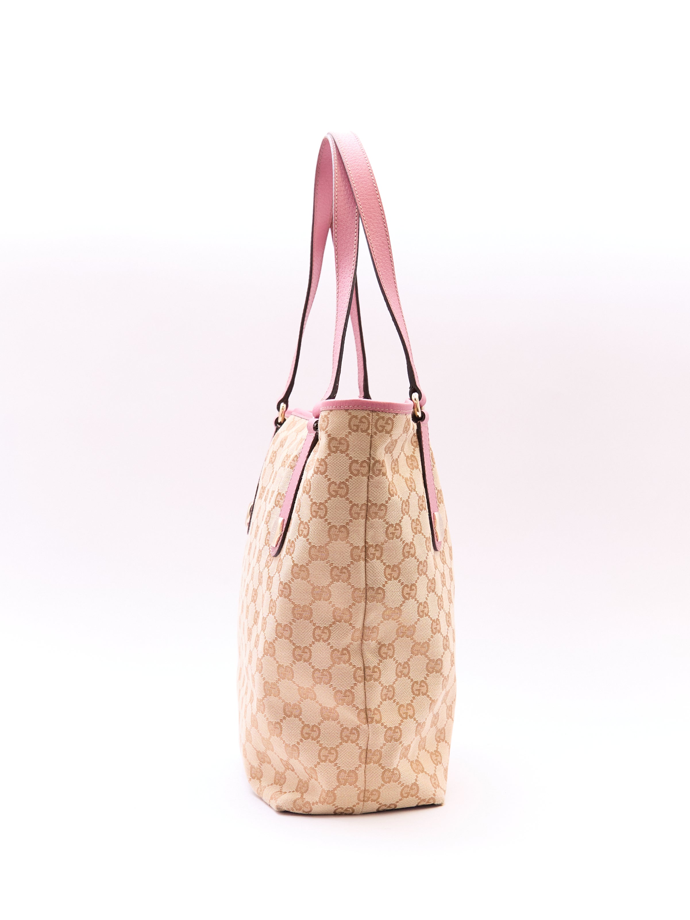 Gucci Beige Pink Monogram Tote