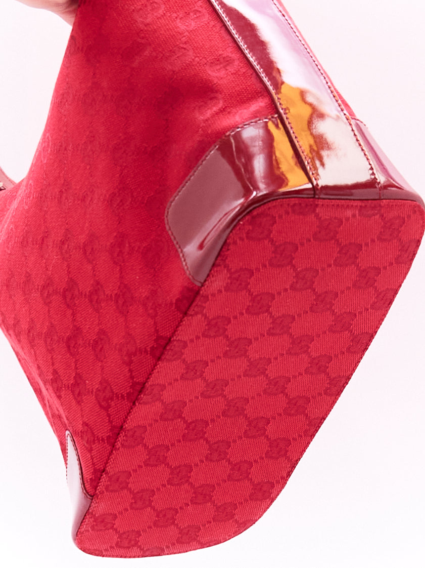Gucci Red Monogram Sholder Bag