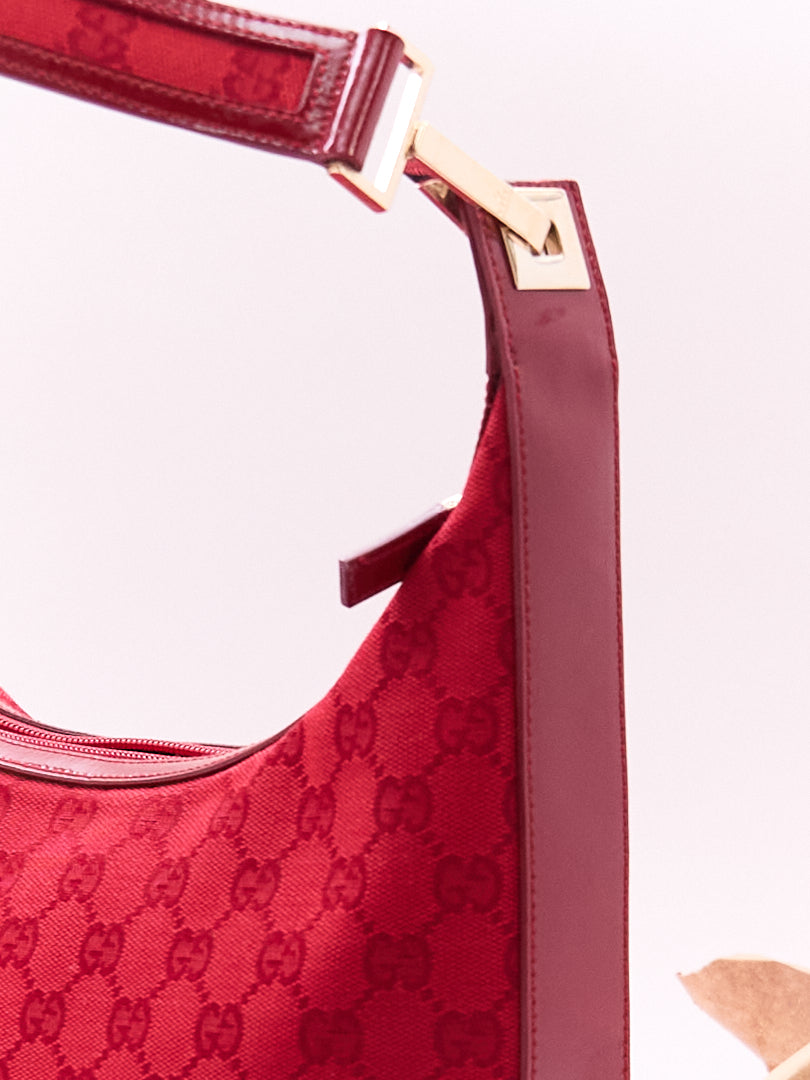 Gucci Red Monogram Sholder Bag