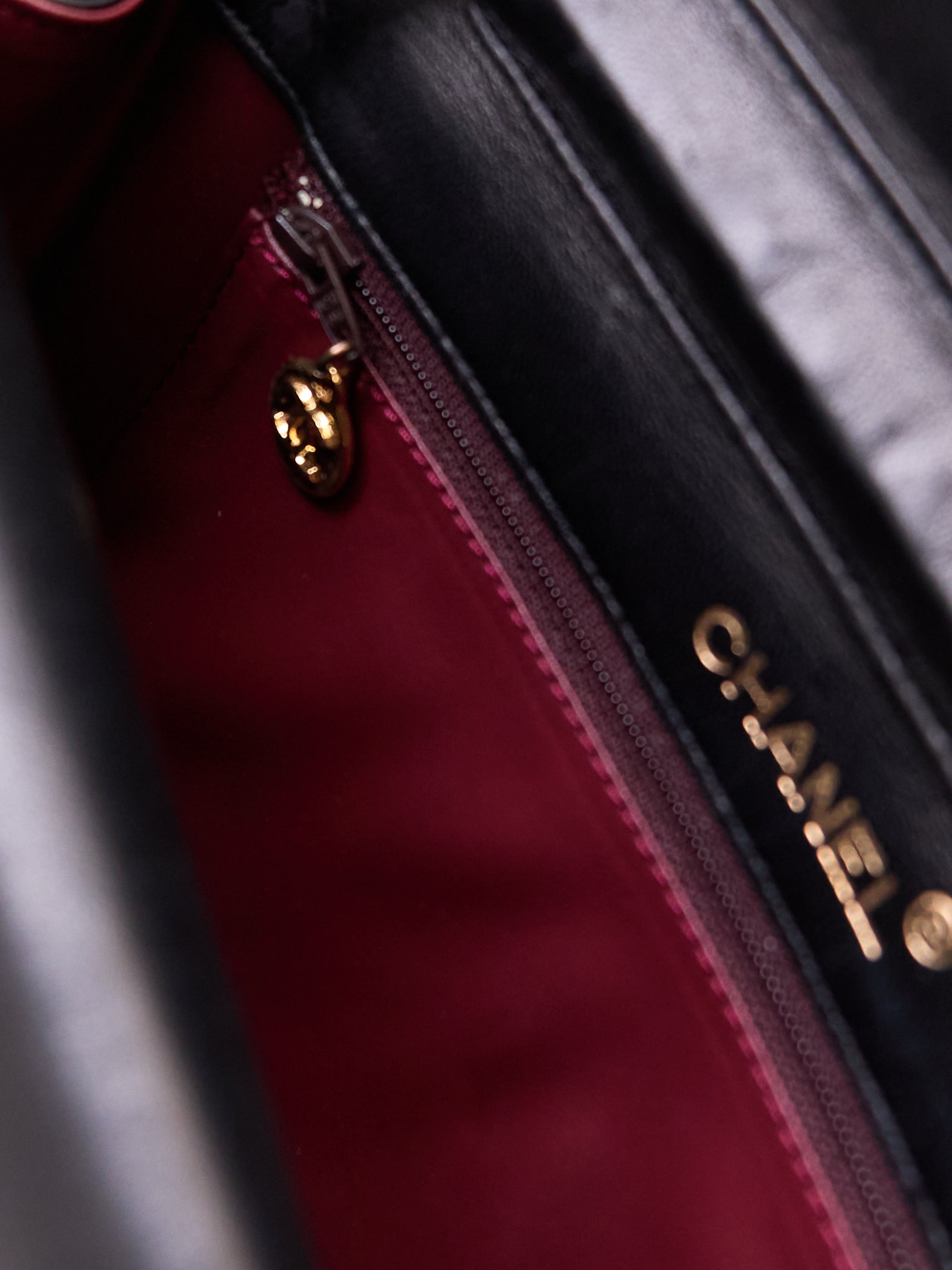 Chanel Black Double Flap Half Moon 24K Hardware
