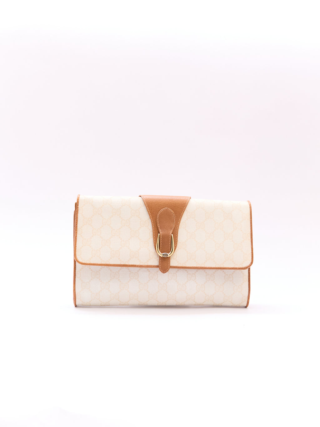 90's Gucci White Momogram Clutch