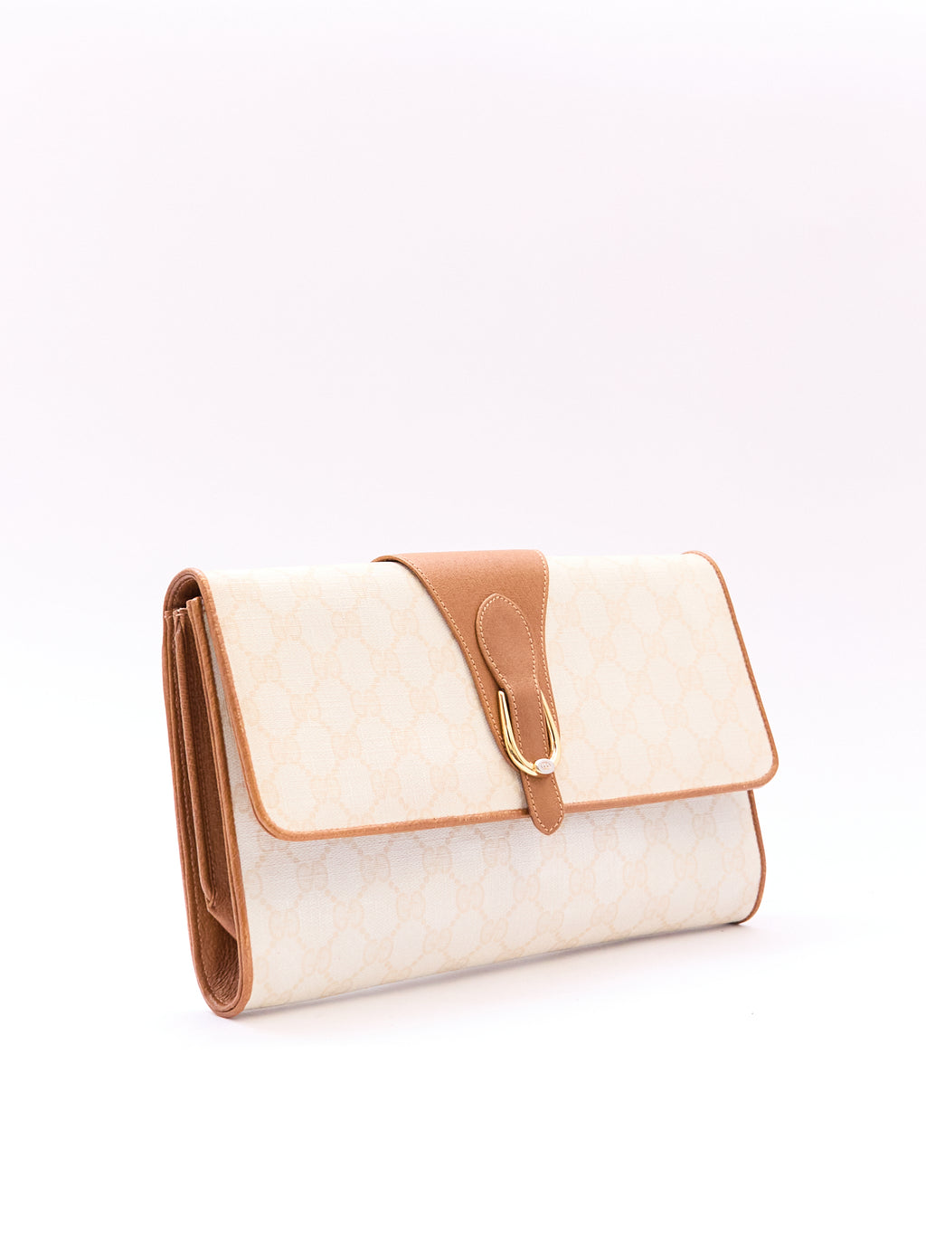 90's Gucci White Momogram Clutch