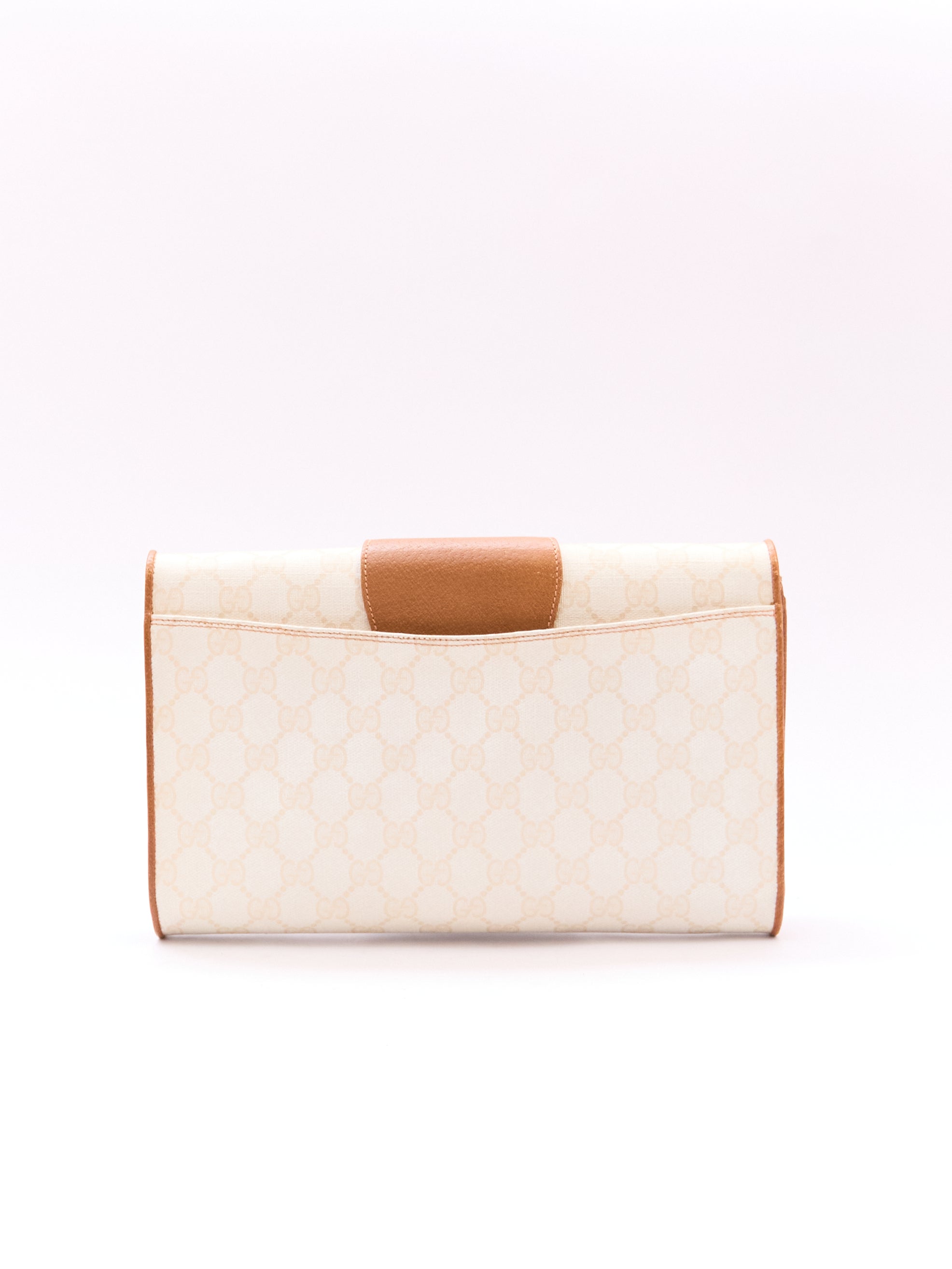 90's Gucci White Momogram Clutch