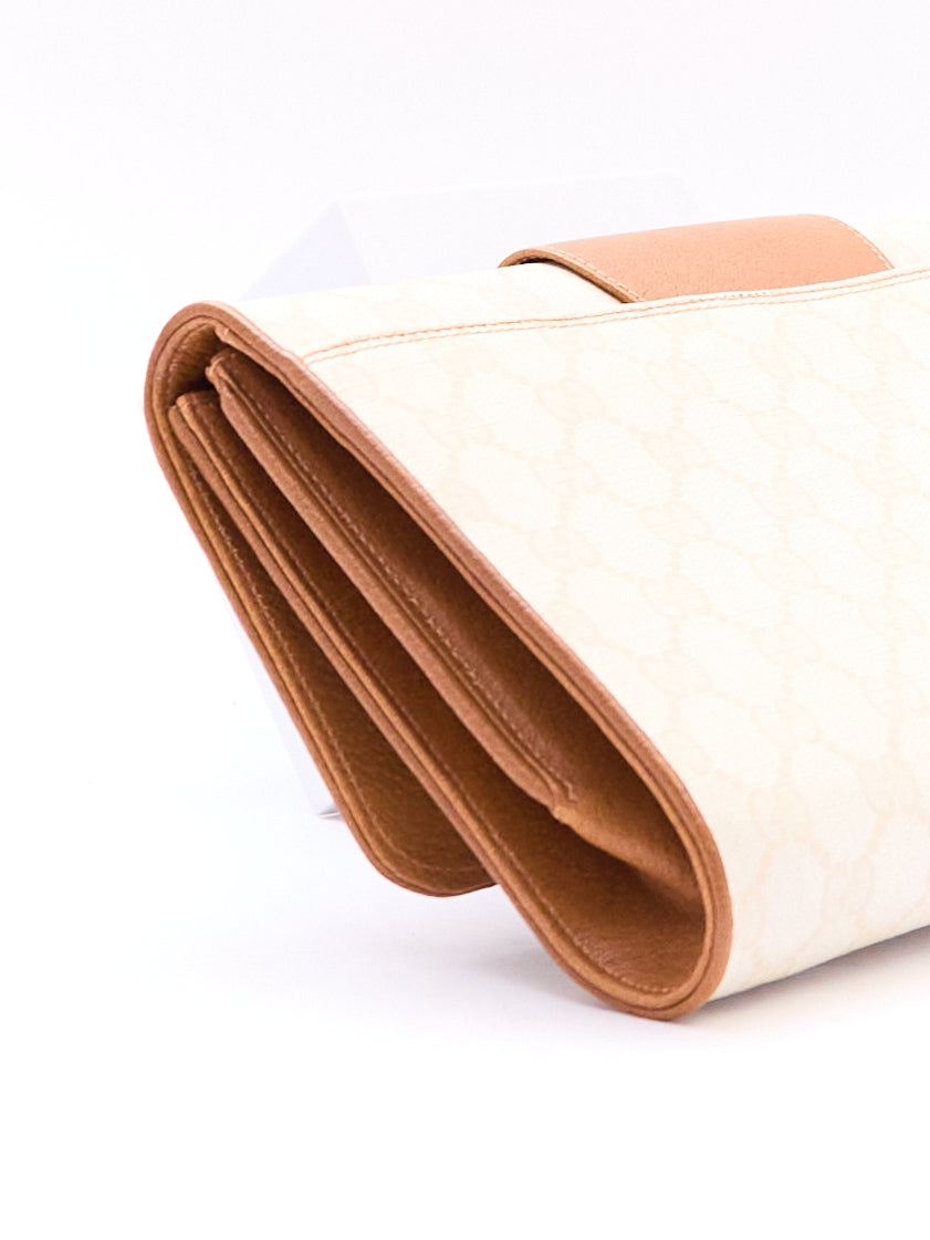 90's Gucci White Momogram Clutch