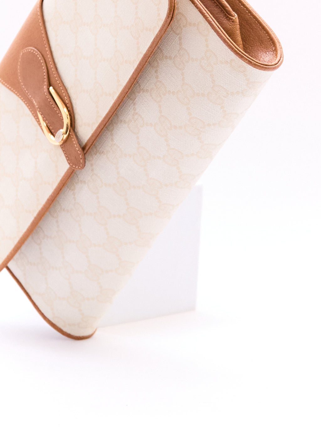 90's Gucci White Momogram Clutch