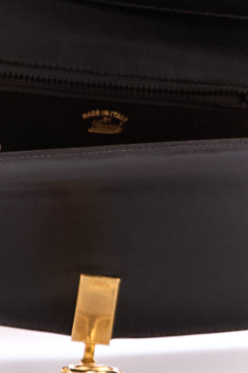 Gucci Brown Boot Printed Horsebit Leather Clutch Bag