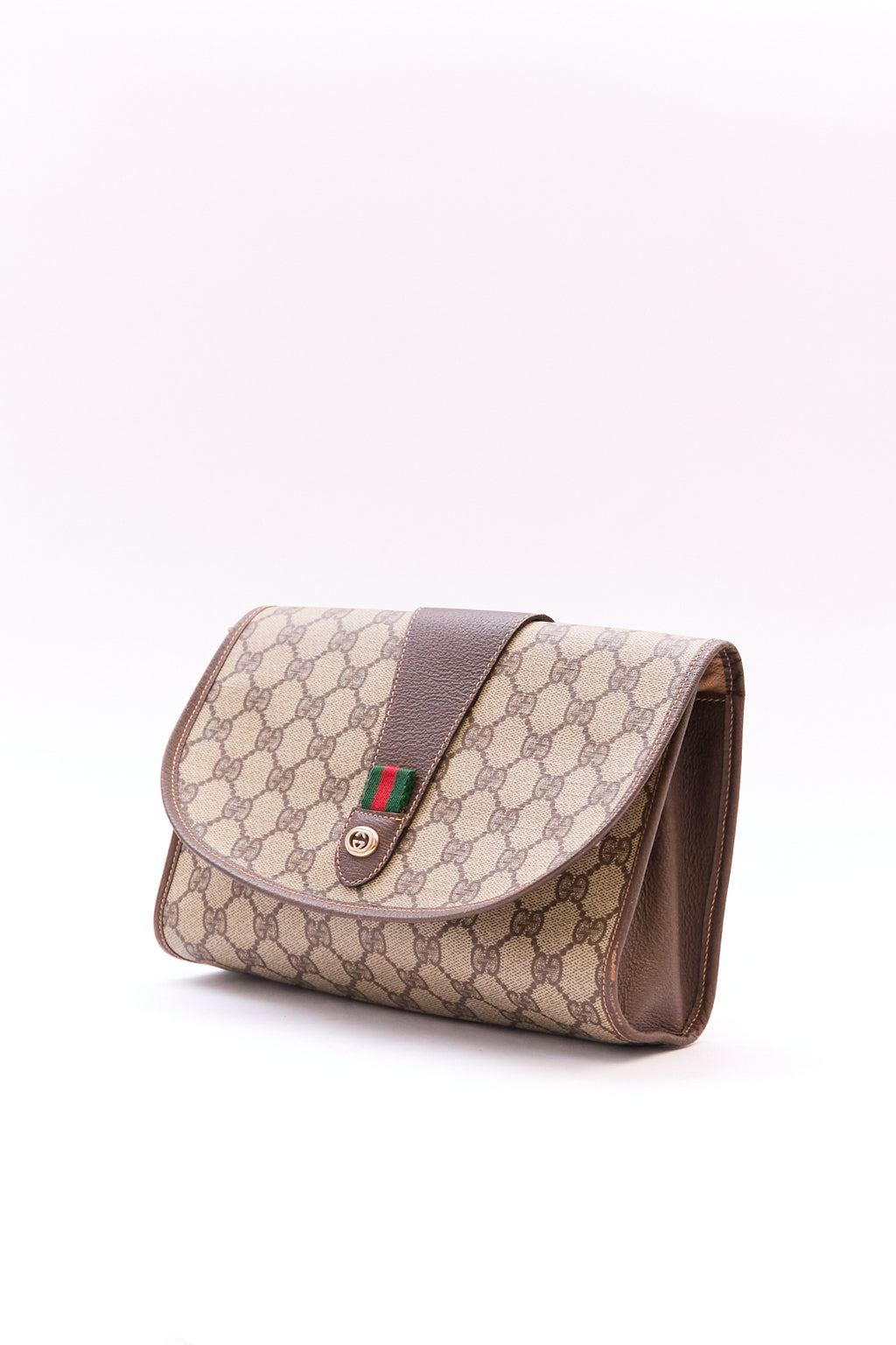 90's Gucci Brown Monomgram GG Clutch