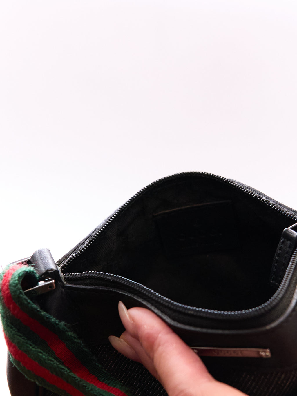 Gucci Black Sherry Canvas Pouch
