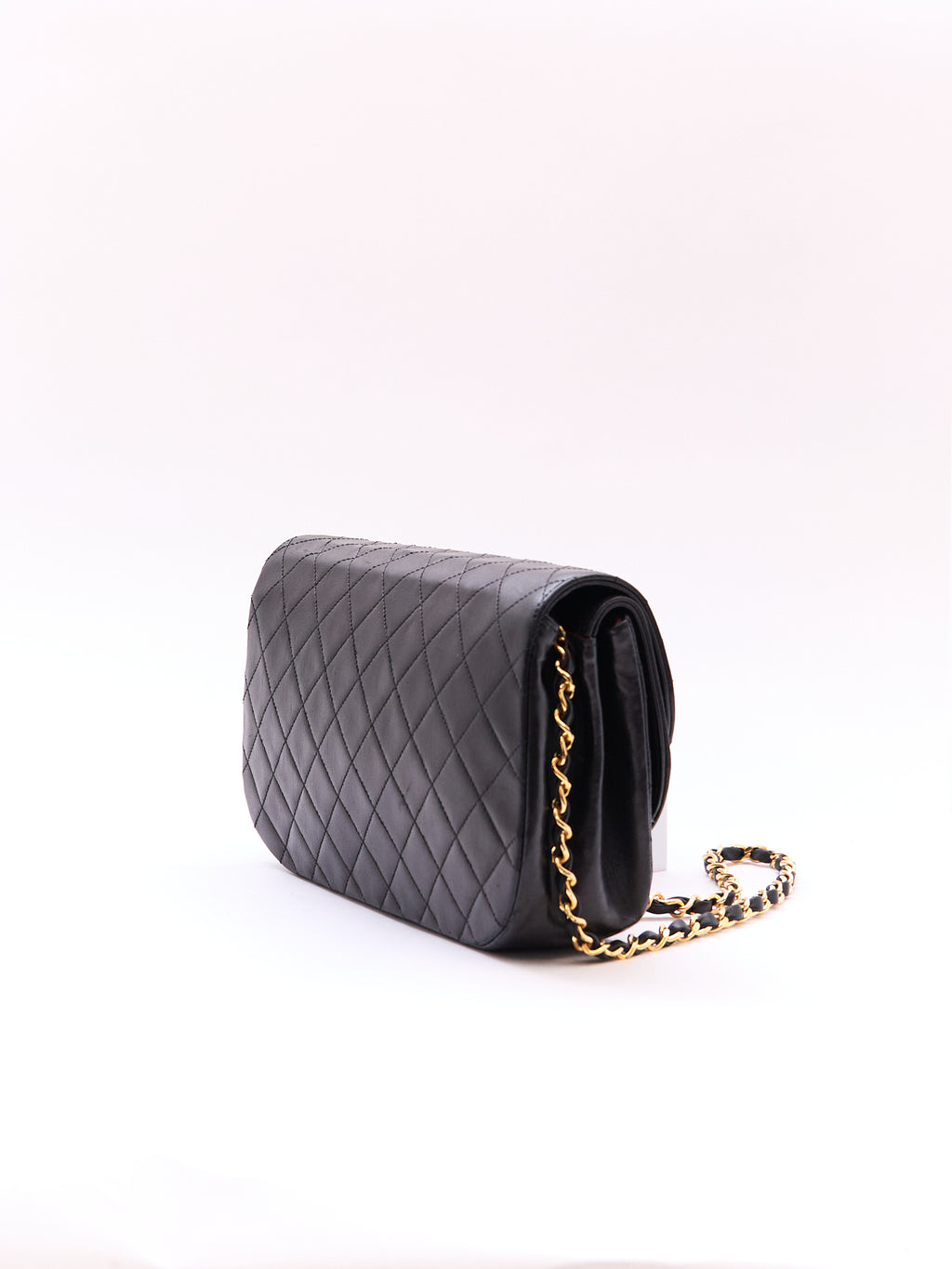 Chanel Black Double Flap Half Moon 24K Hardware