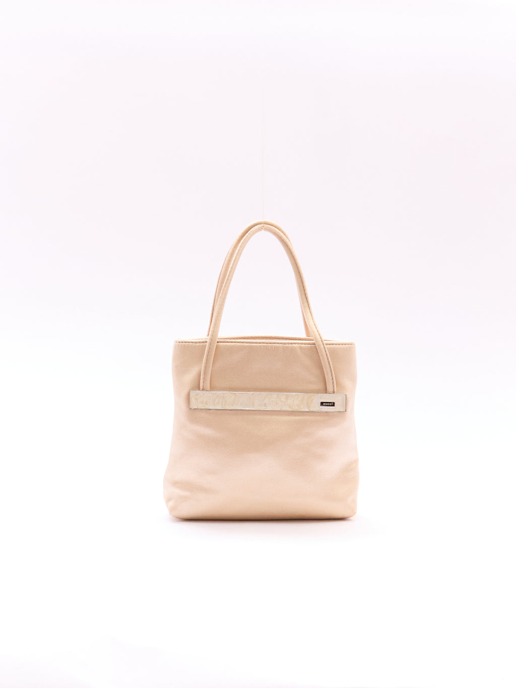Gucci GG Beige Satin Mini Hand Bag