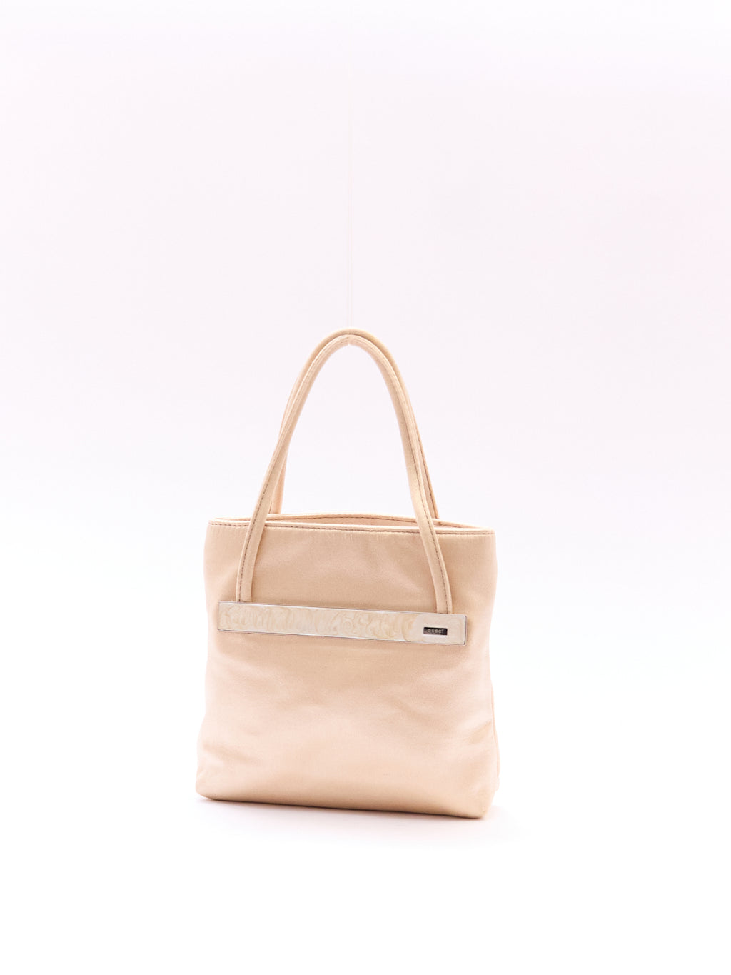 Gucci GG Beige Satin Mini Hand Bag