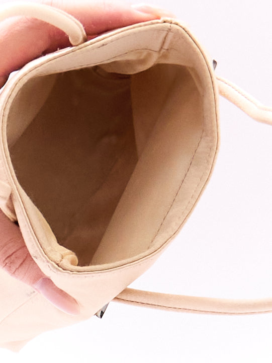 Gucci GG Beige Satin Mini Hand Bag