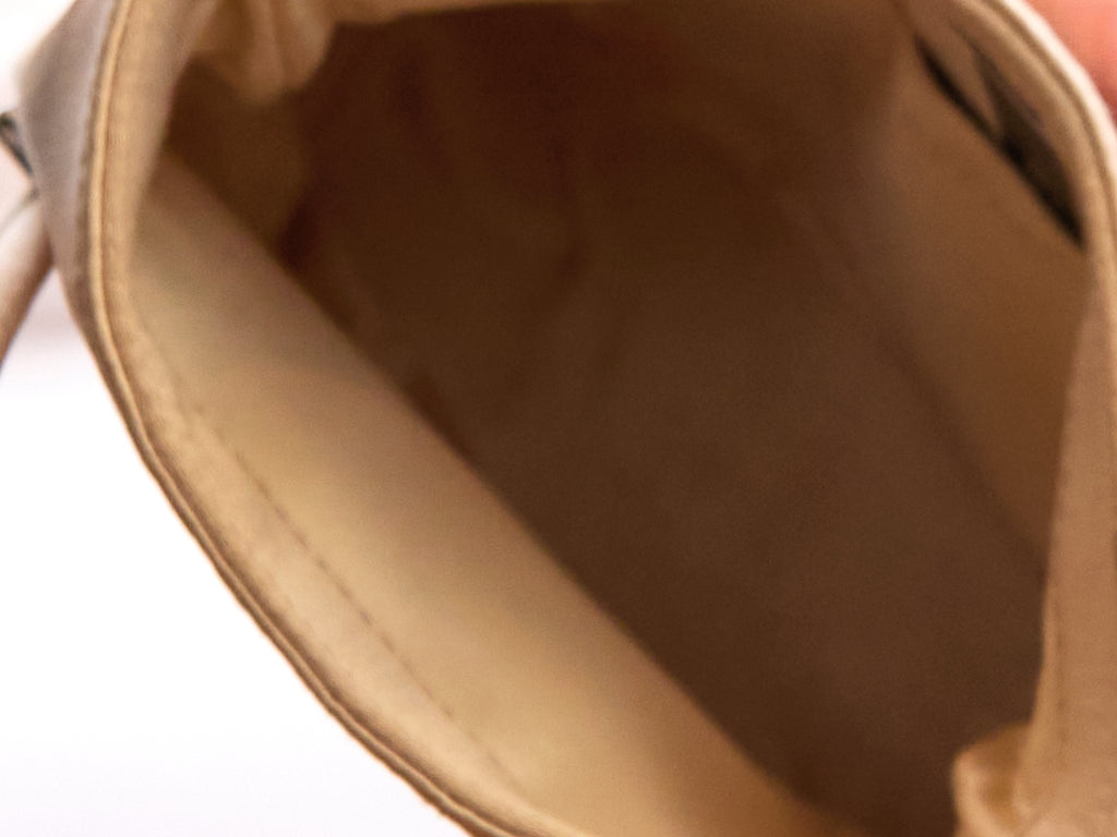 Gucci GG Beige Satin Mini Hand Bag