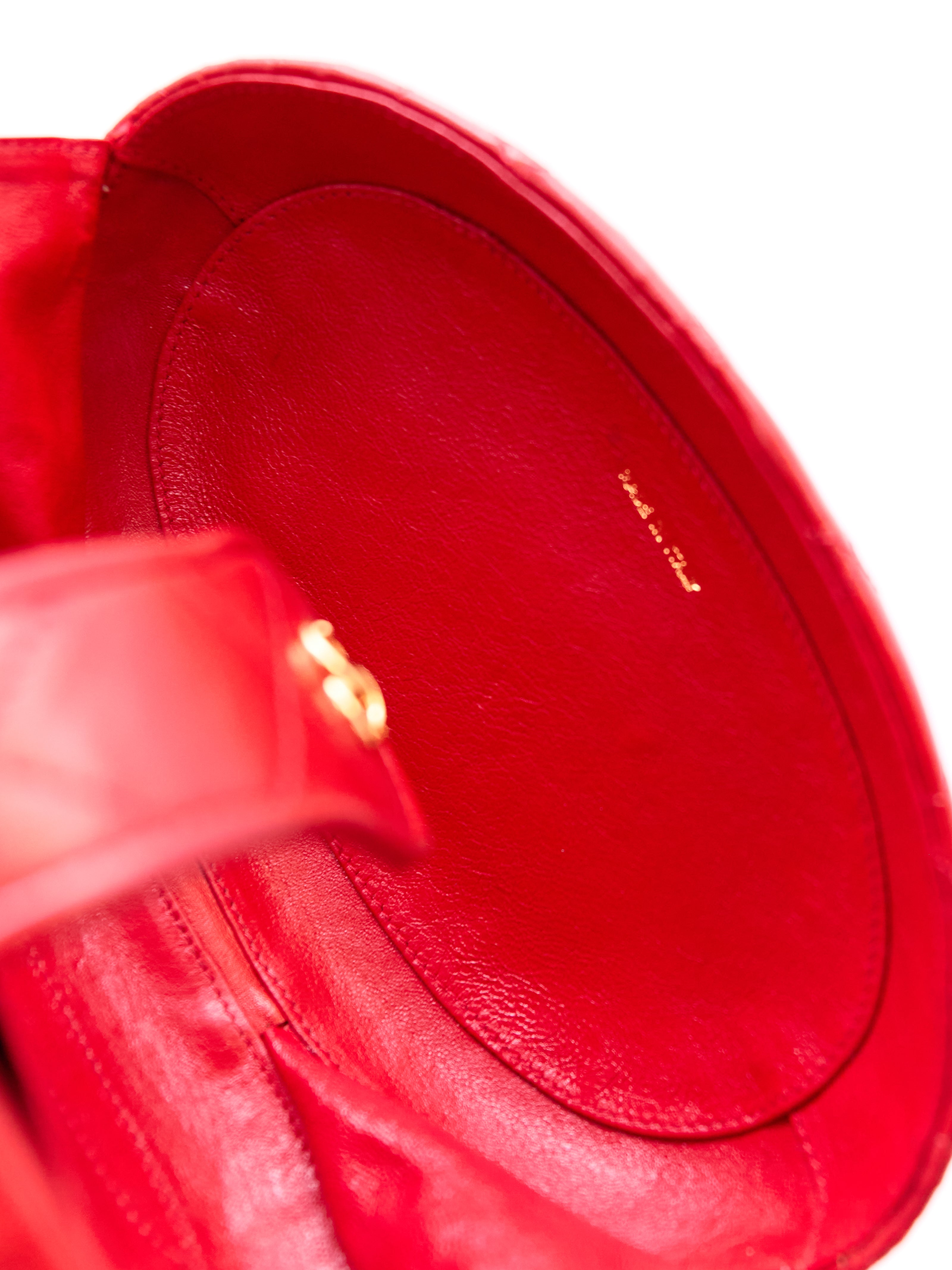 90's Chanel Red Egg Clutch