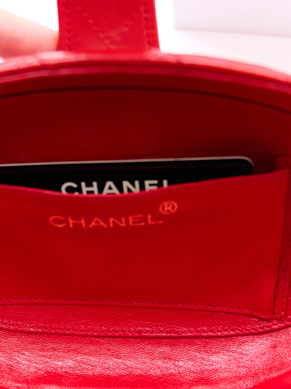 90's Chanel Red Egg Clutch