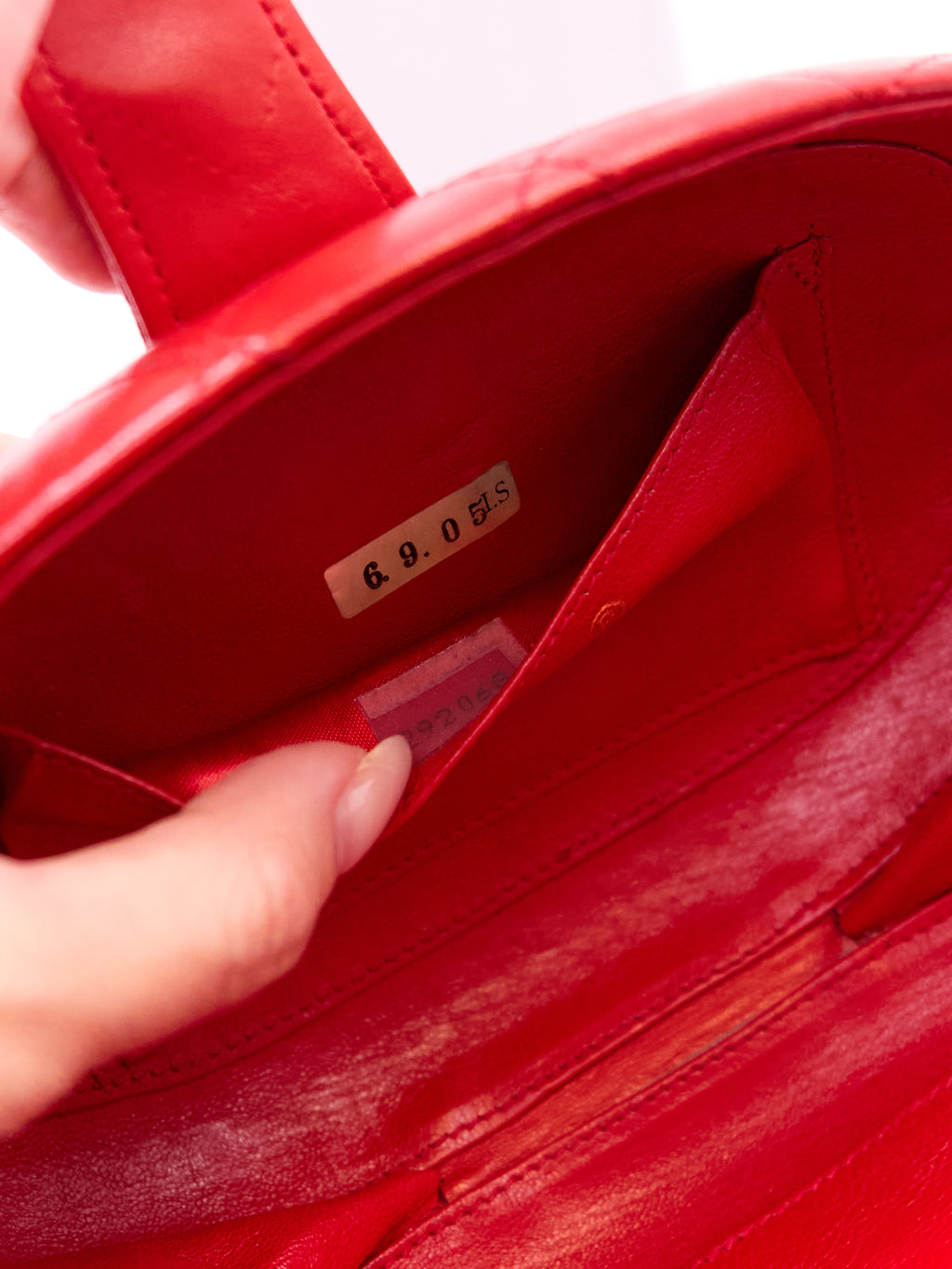 90's Chanel Red Egg Clutch