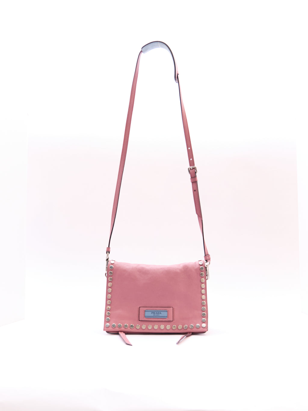 Prada Pink Studded Crossbody Bag