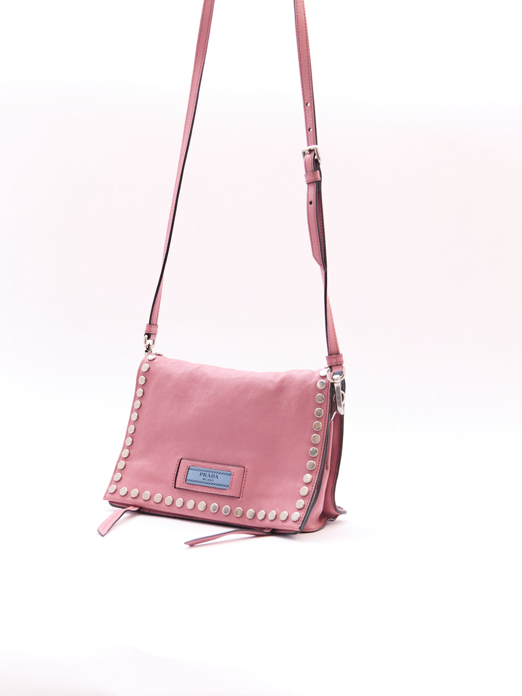 Prada Pink Studded Crossbody Bag
