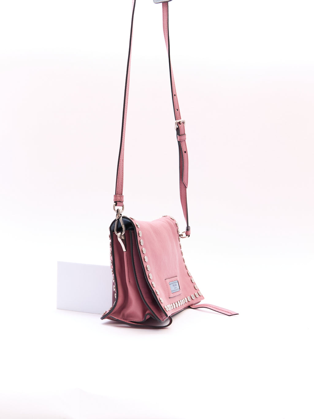 Prada Pink Studded Crossbody Bag