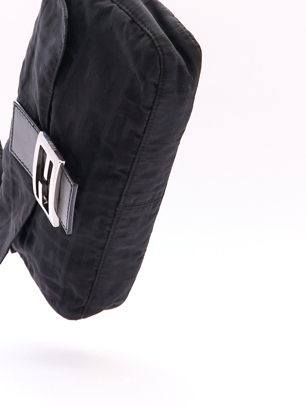 Fendi Black Zucca Monogram Print Baguette
