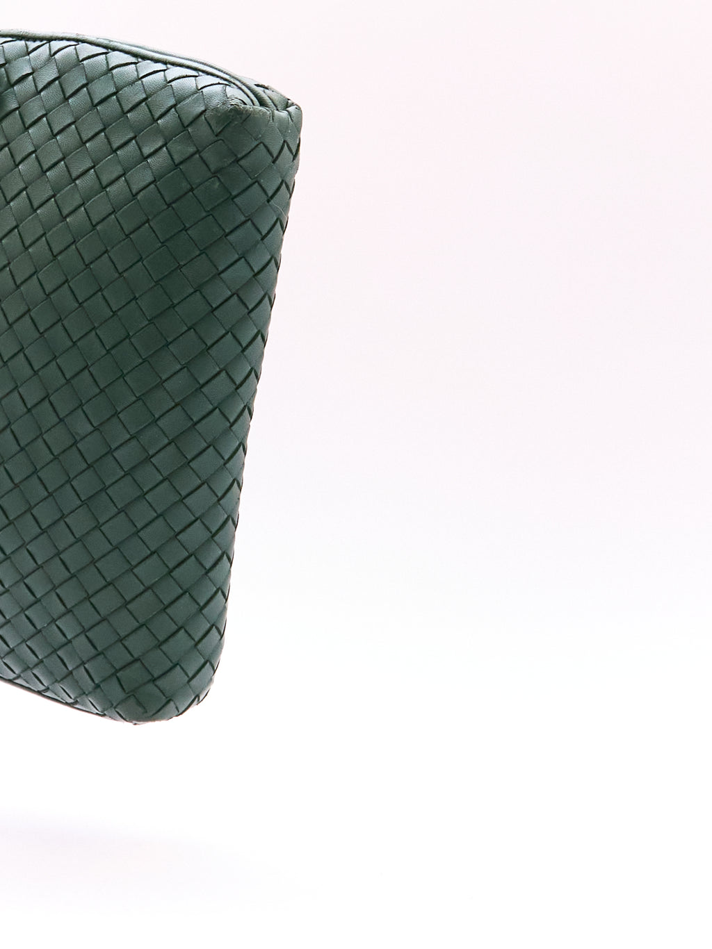 Bottega Veneta Green Intrecciato Leather Crossbody