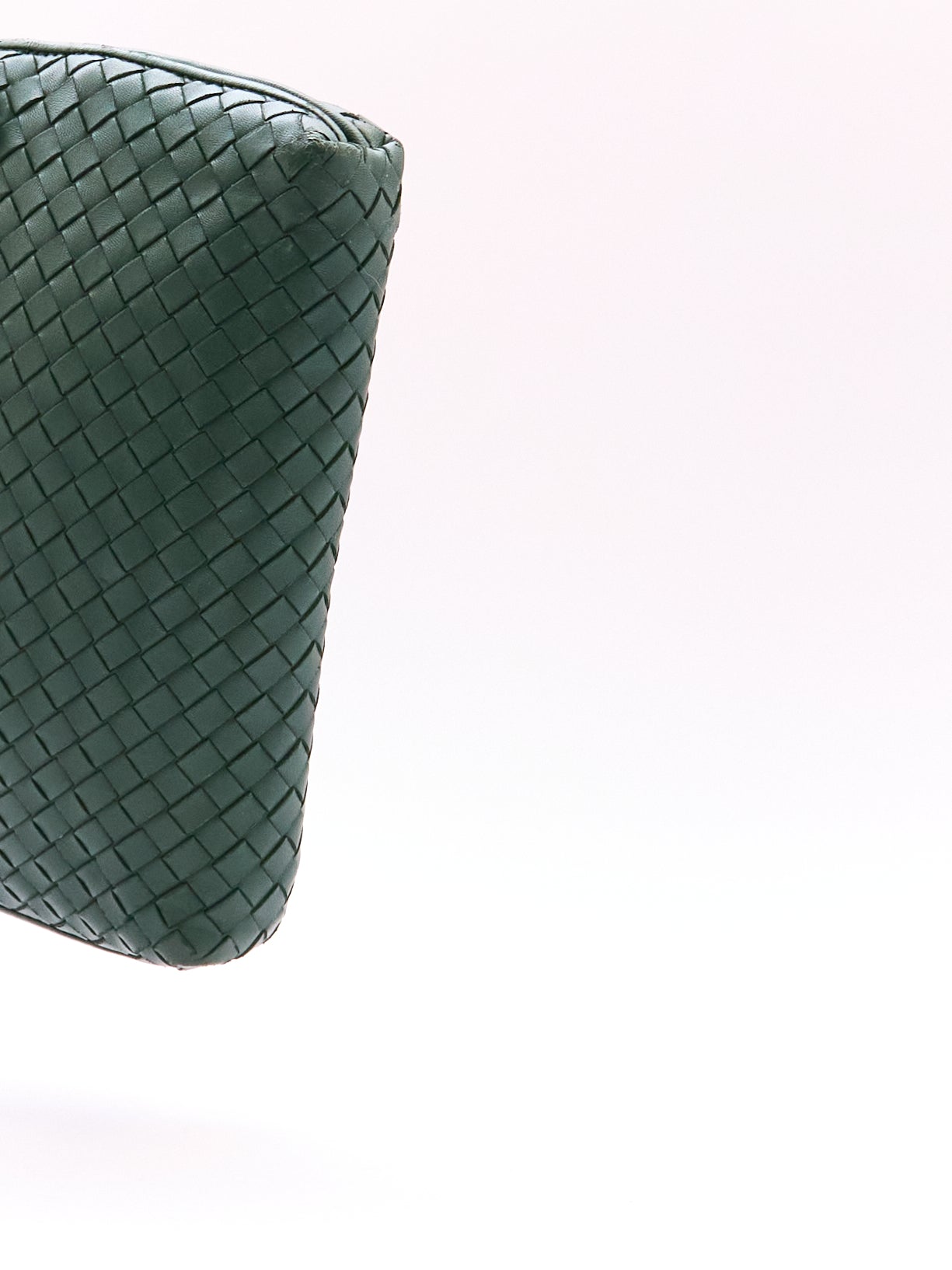 Bottega Veneta Green Intrecciato Leather Crossbody