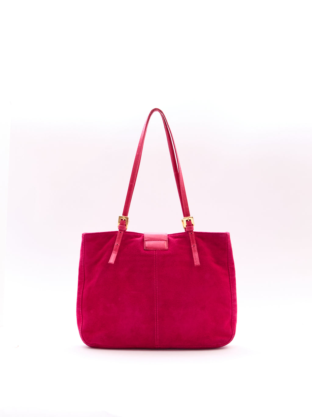 Fendi Pink Suede Logo Tote