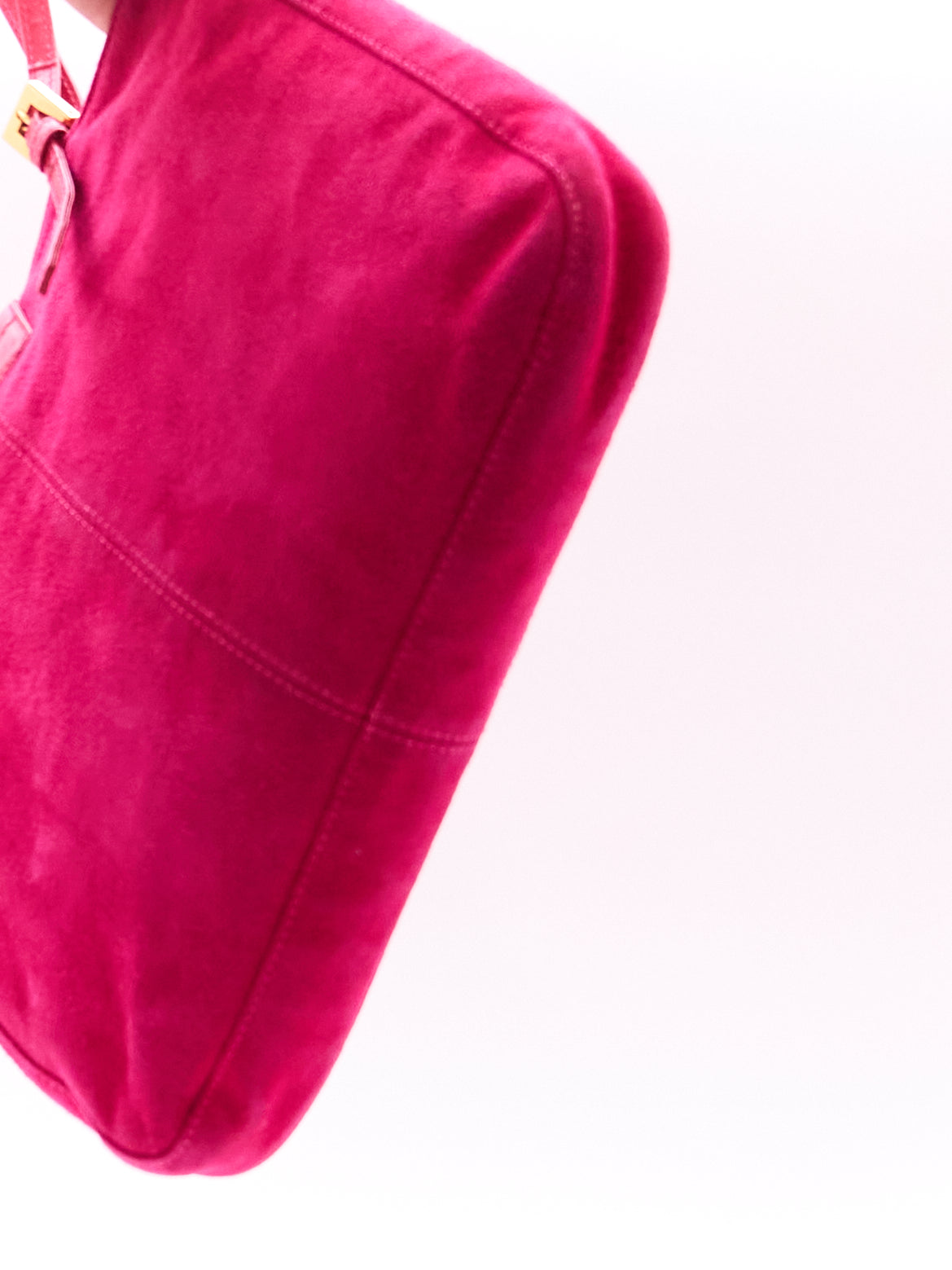 Fendi Pink Suede Logo Tote