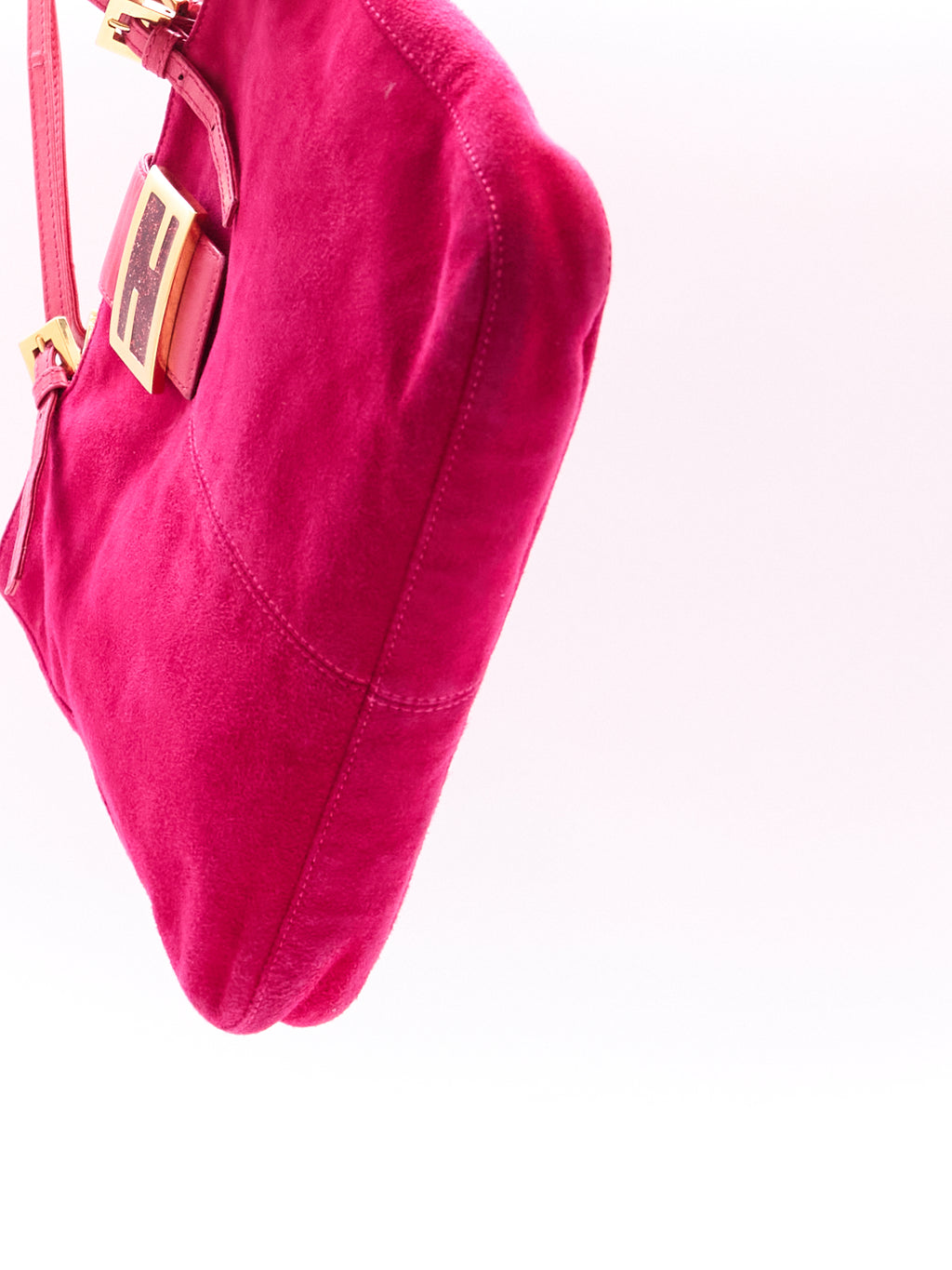 Fendi Pink Suede Logo Tote