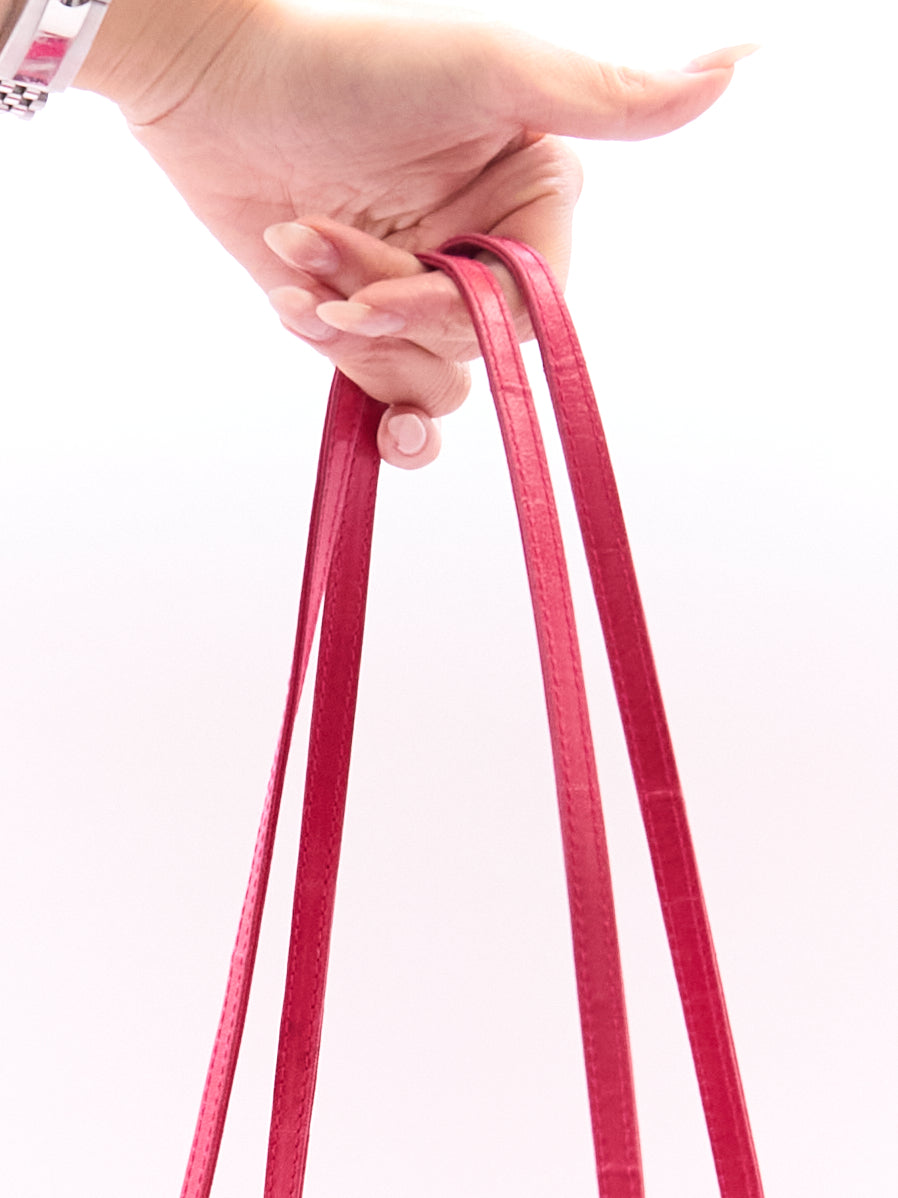 Fendi Pink Suede Logo Tote