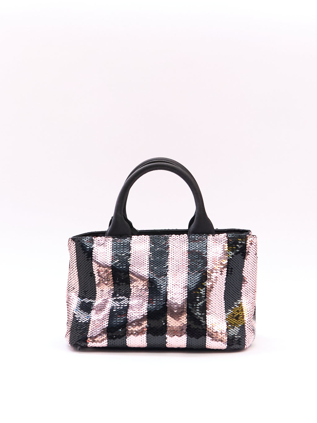 Prada Sequin Canapa Mini Tote with Crossbody
