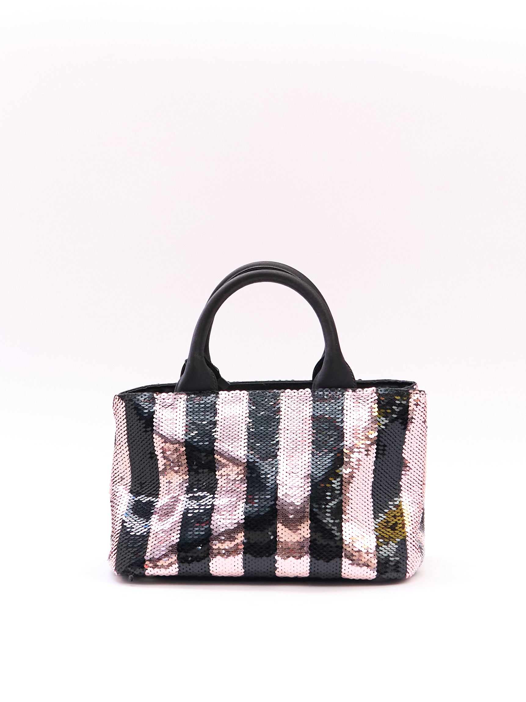 Prada Sequin Canapa Mini Tote with Crossbody