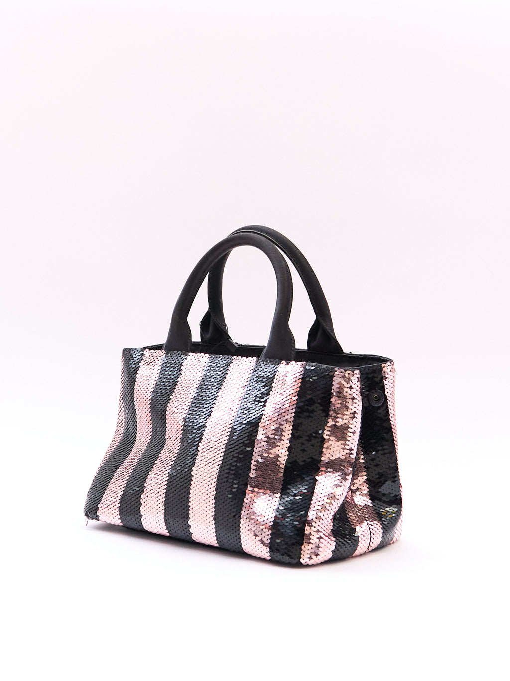 Prada Sequin Canapa Mini Tote with Crossbody
