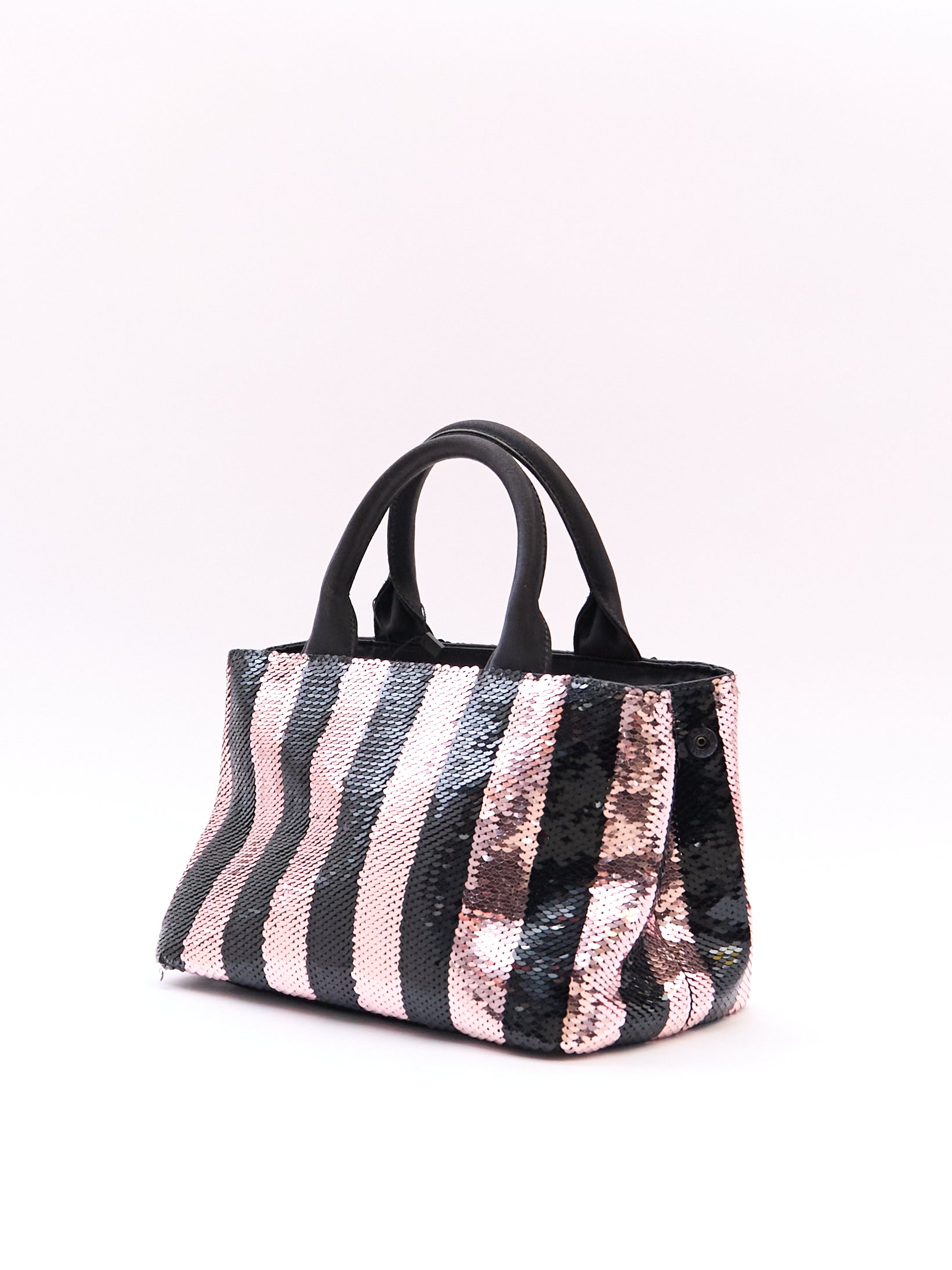 Prada Sequin Canapa Mini Tote with Crossbody