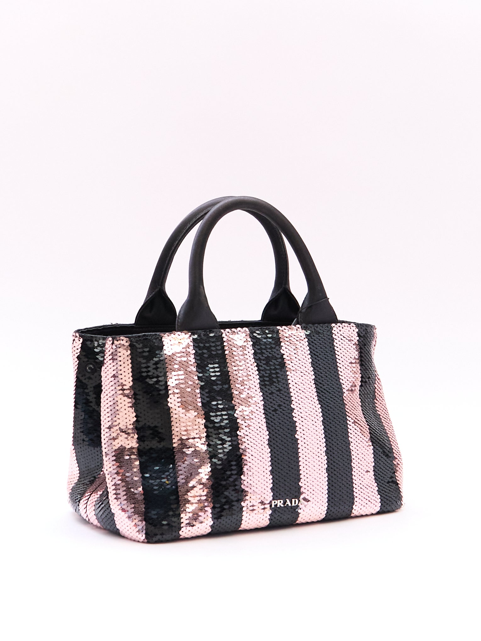 Prada Sequin Canapa Mini Tote with Crossbody