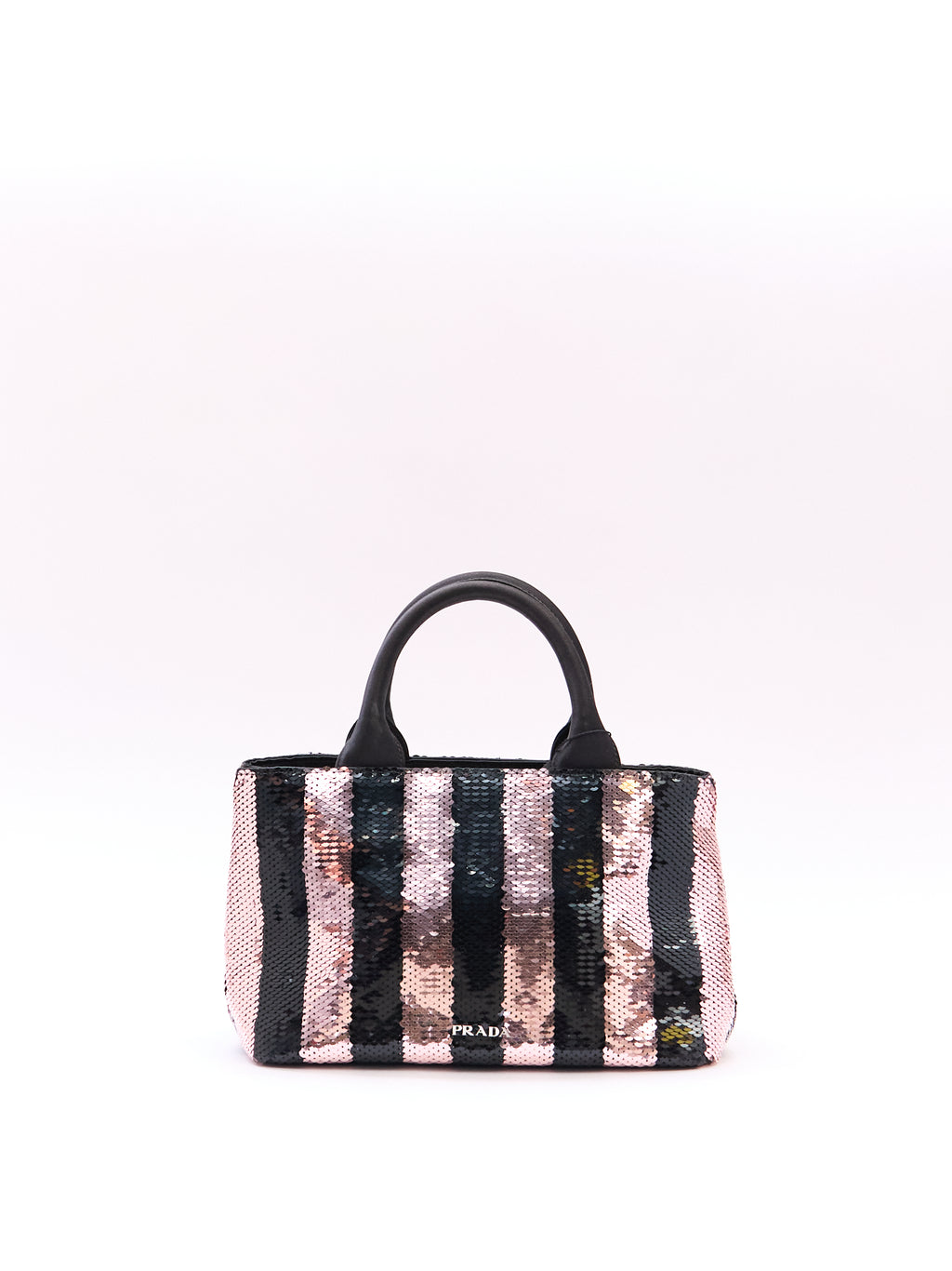 Prada Sequin Canapa Mini Tote with Crossbody