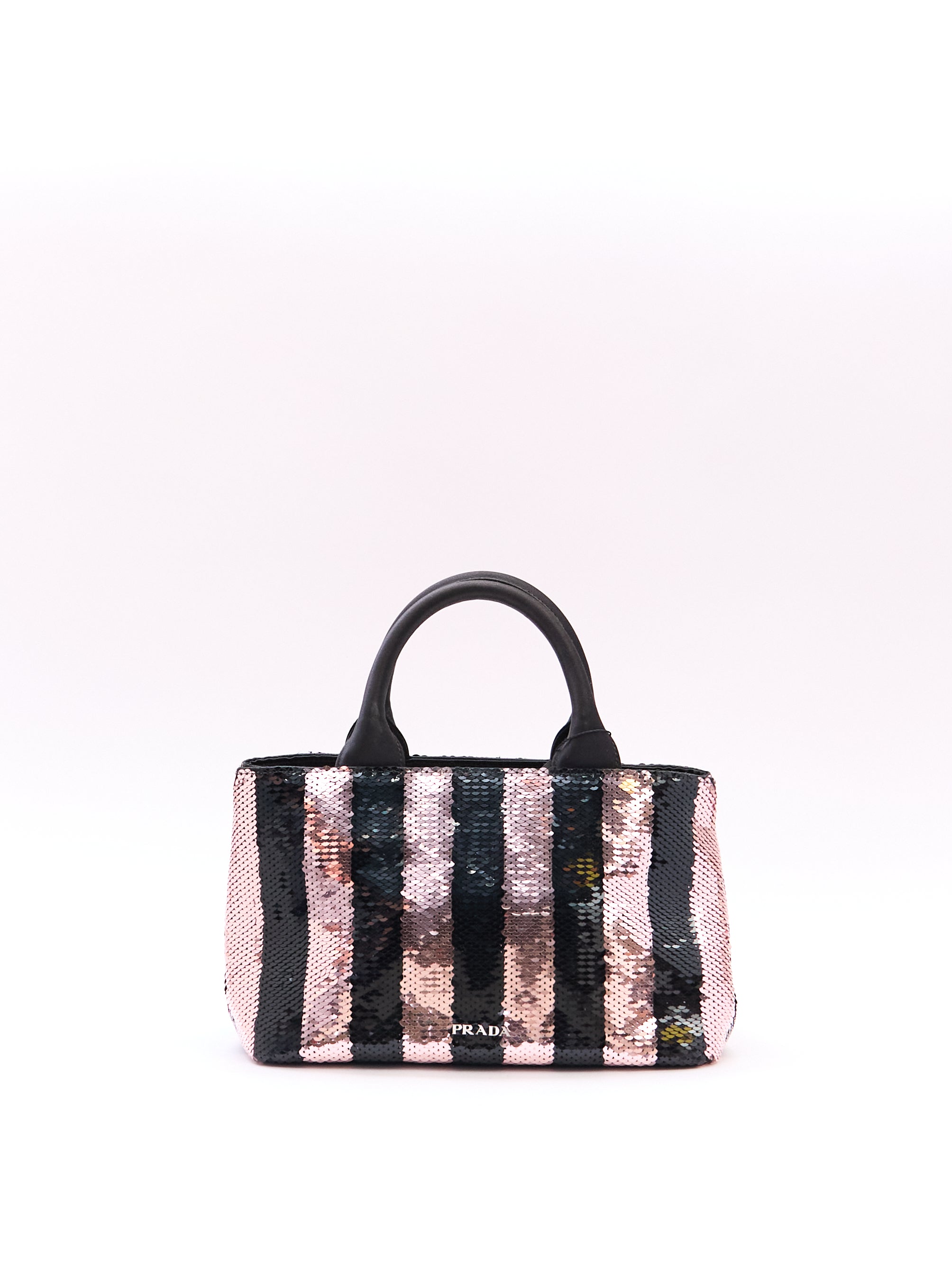 Prada Sequin Canapa Mini Tote with Crossbody
