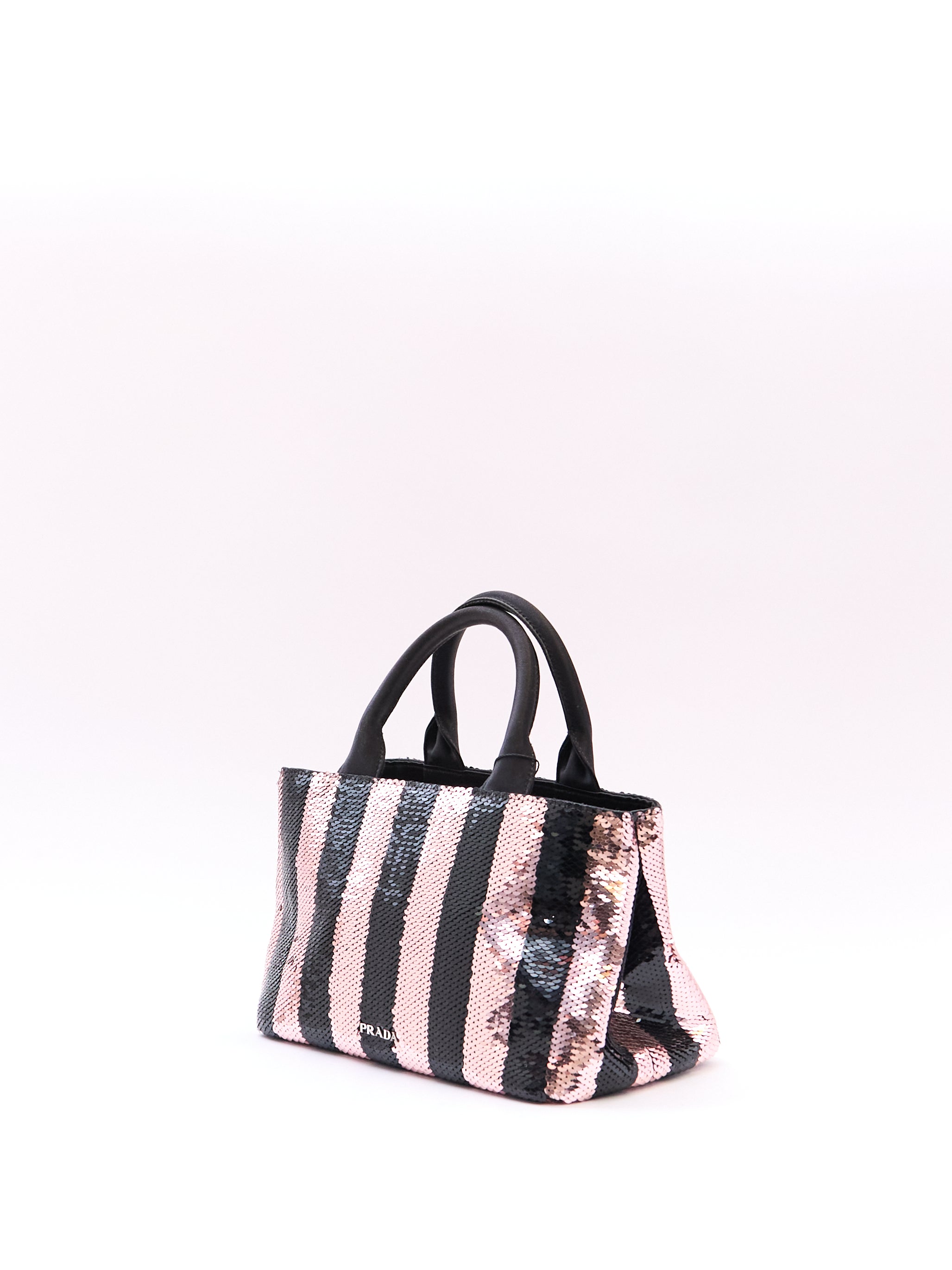 Prada Sequin Canapa Mini Tote with Crossbody