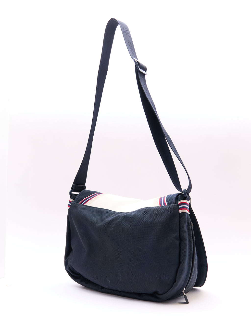 Chanel Navy White Logo Sport Crossbody
