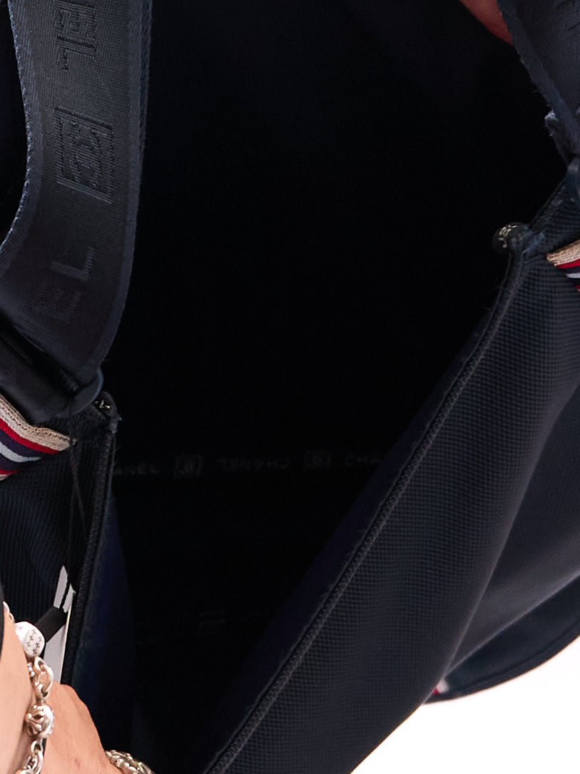 Chanel Navy White Logo Sport Crossbody