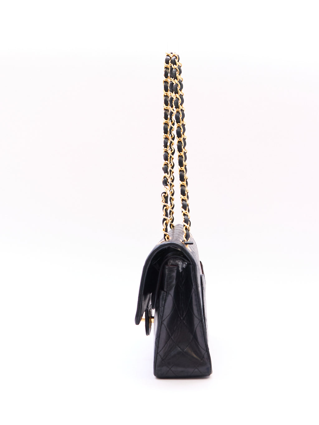 Chanel Black Classic Double Flap 25 Lambskin Shoulder Bag