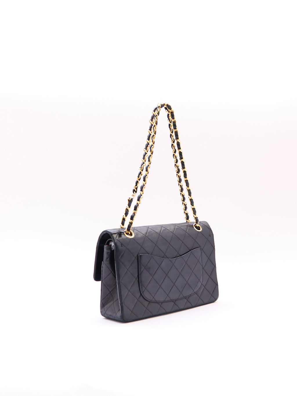Chanel Black Classic Double Flap 25 Lambskin Shoulder Bag