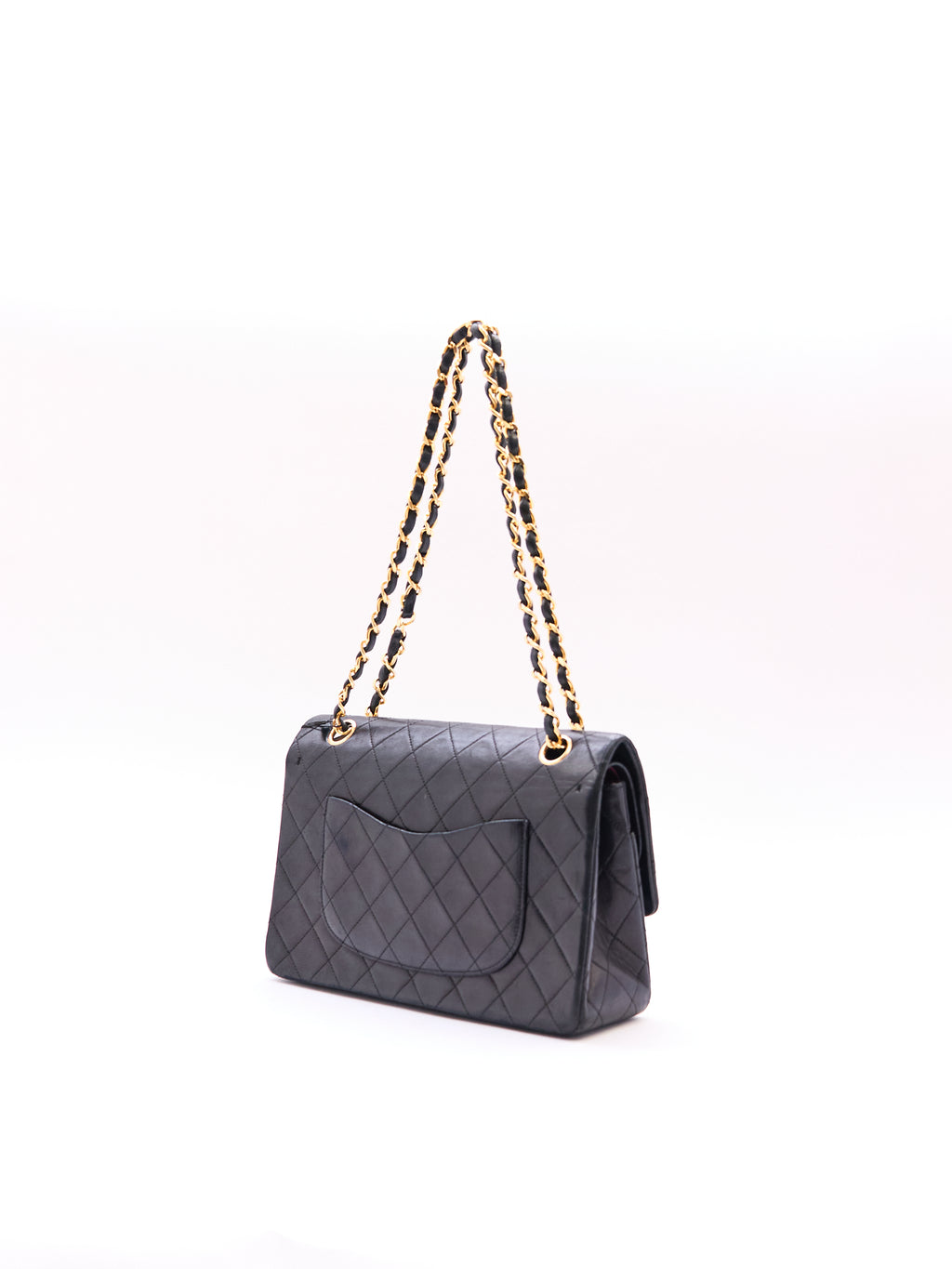 Chanel Black Classic Double Flap 25 Lambskin Shoulder Bag