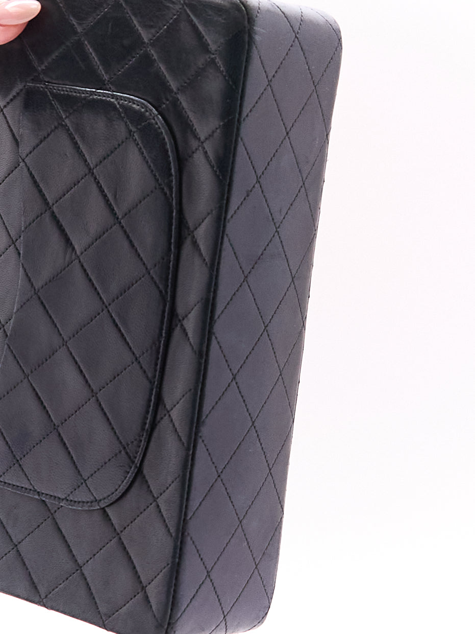 Chanel Black Classic Double Flap 25 Lambskin Shoulder Bag