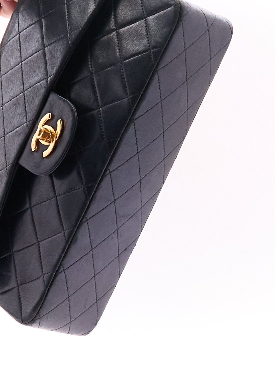 Chanel Black Classic Double Flap 25 Lambskin Shoulder Bag