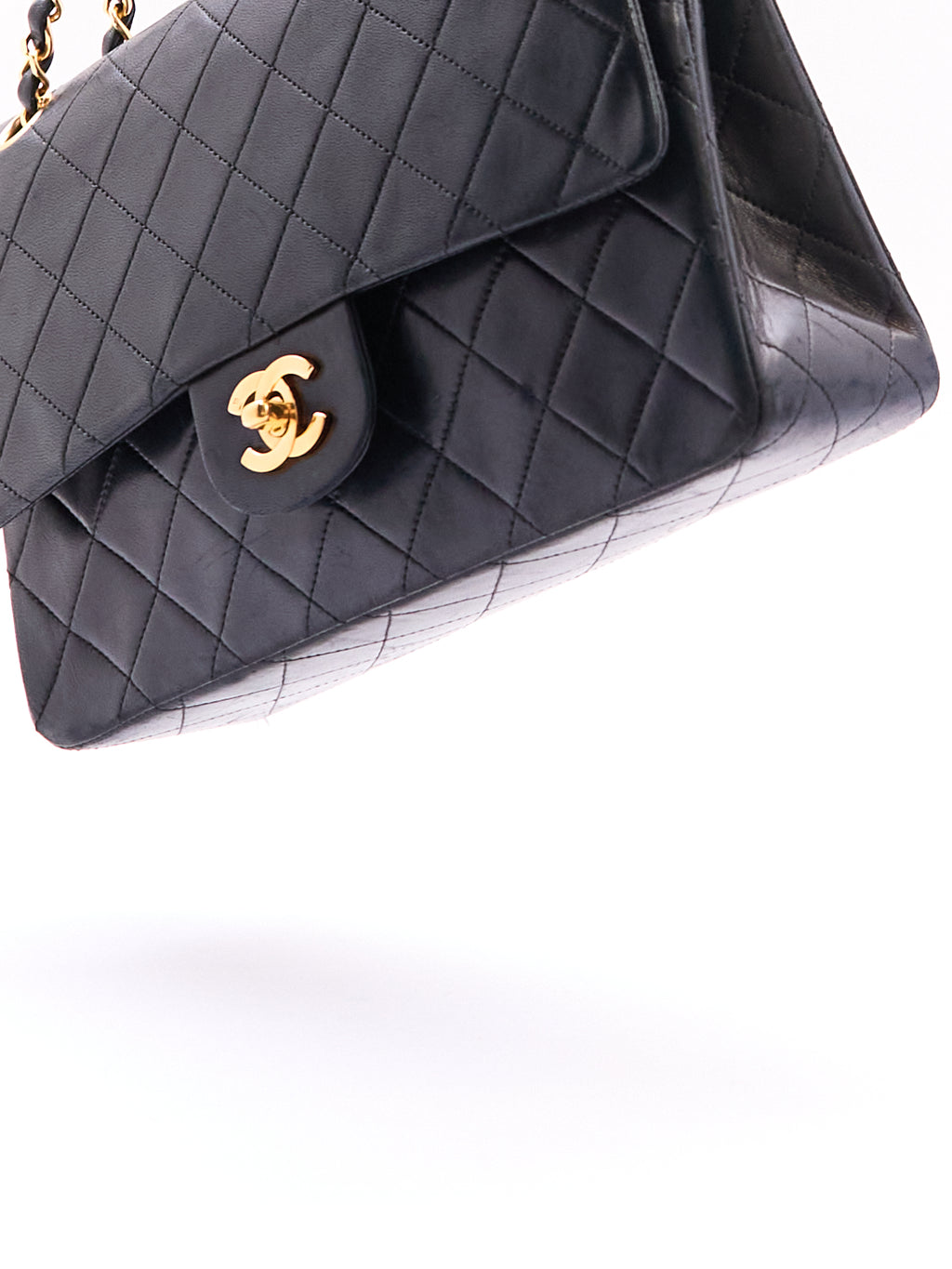 Chanel Black Classic Double Flap 25 Lambskin Shoulder Bag