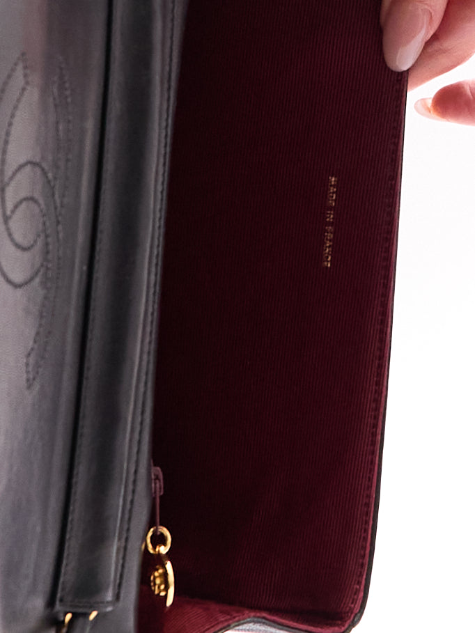 Chanel Half Moon Lambskin Shoulder Bag
